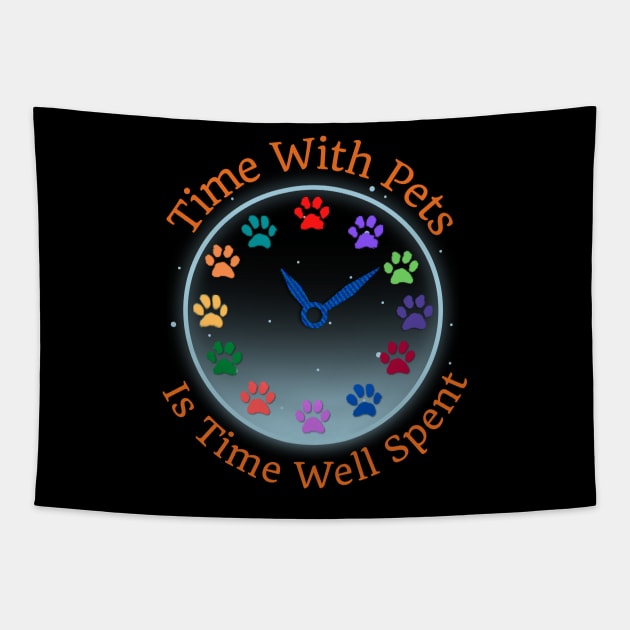 Time with pets Tapestry by Orange Otter Designs