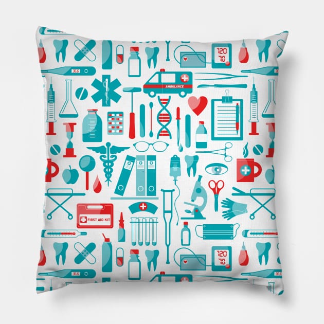 Nurse Pattern Pillow by aquariart