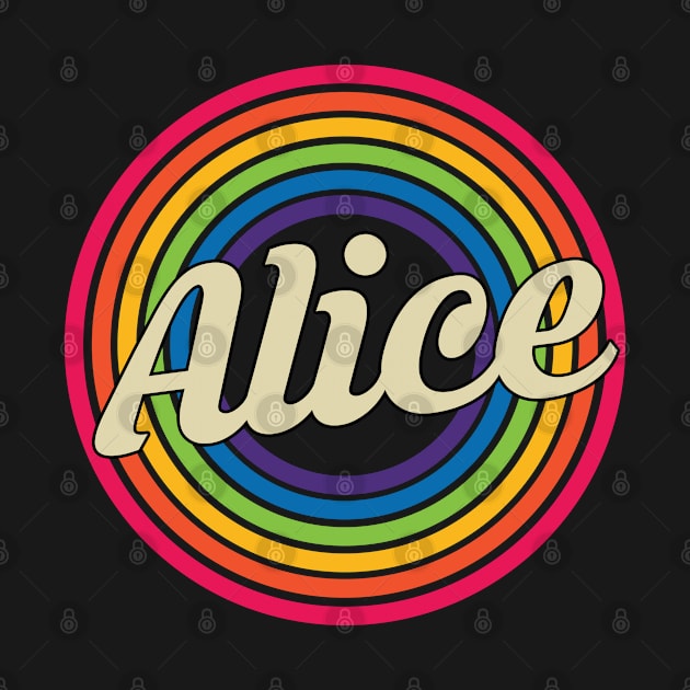 Alice - Retro Rainbow Style by MaydenArt