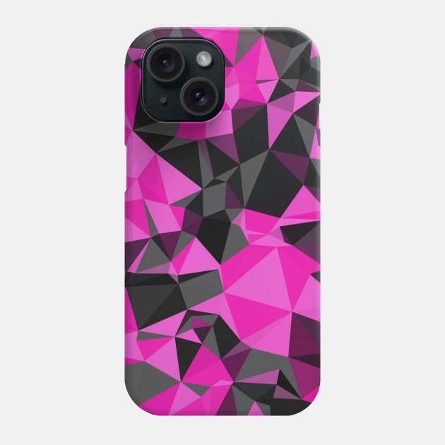 Pink and Black Geo Print Phone Case by BigTexFunkadelic