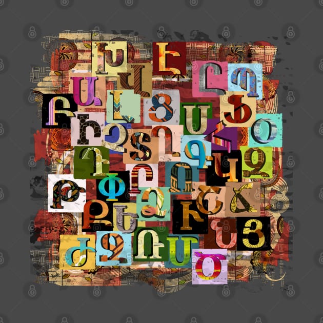 Armenian Textural Alphabet by Peter Awax