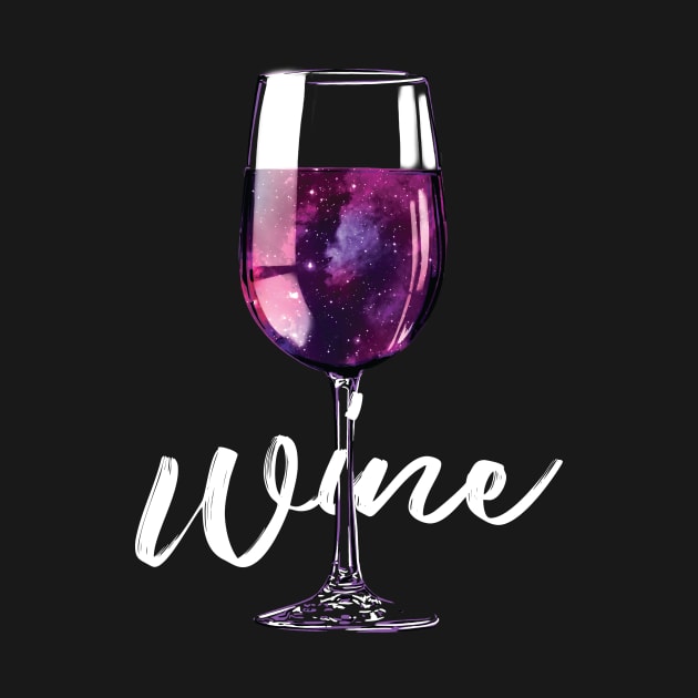 Wine Lover Galaxy in a Glass by polliadesign