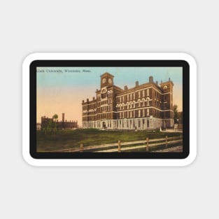1907 Clark University Vintage Postcard - Worcester, Massachusetts Magnet