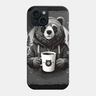 Bear with cup of coffee Phone Case