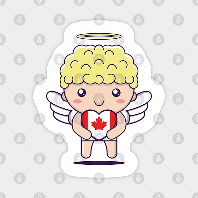 Valentine Love Canada cupid designs Magnet by D_designs