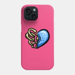 Zombie Love Heart Blue and Dead Phone Case