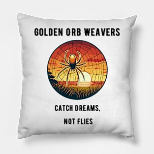 Golden Orb Weaver Pillow