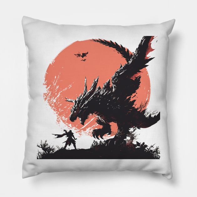 monster hunter Pillow by weirdesigns