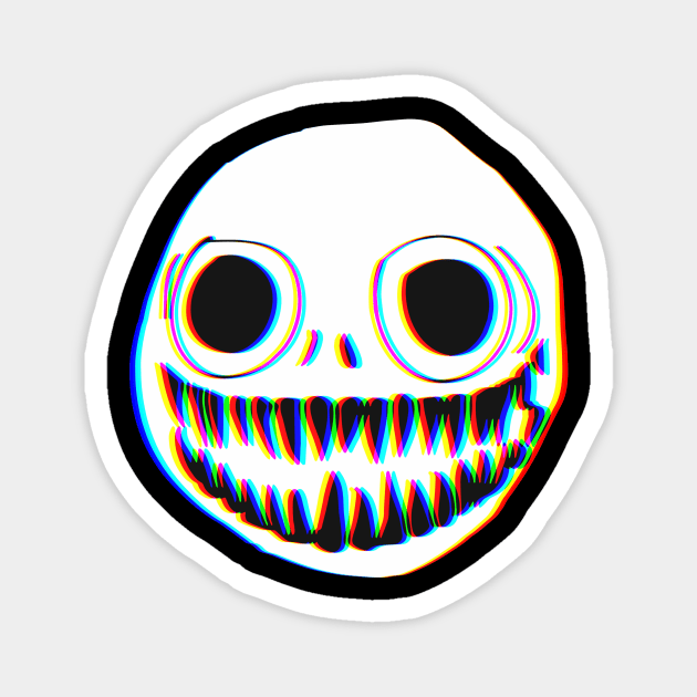 Scary Skull Face Magnet by Digital GraphX