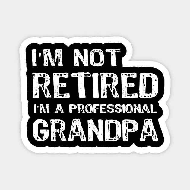 I am not Retired I am a Professional Grandpa Magnet by Yasna