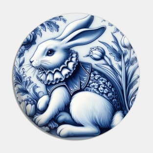 Vintage Dutch Tile: Rabbit No.1 Pin