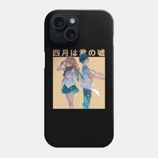 Melodies of the Heart Shigatsu wa Anime T-Shirt Celebrating Love and Music Phone Case by skeleton sitting chained