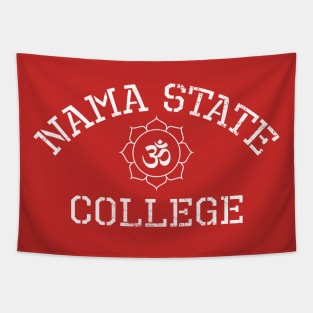 NAMA STATE COLLEGE Funny Namaste OM Lotus Tapestry