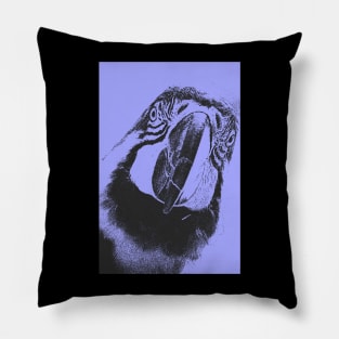 Macaw Bird Bitmap Effect Pillow