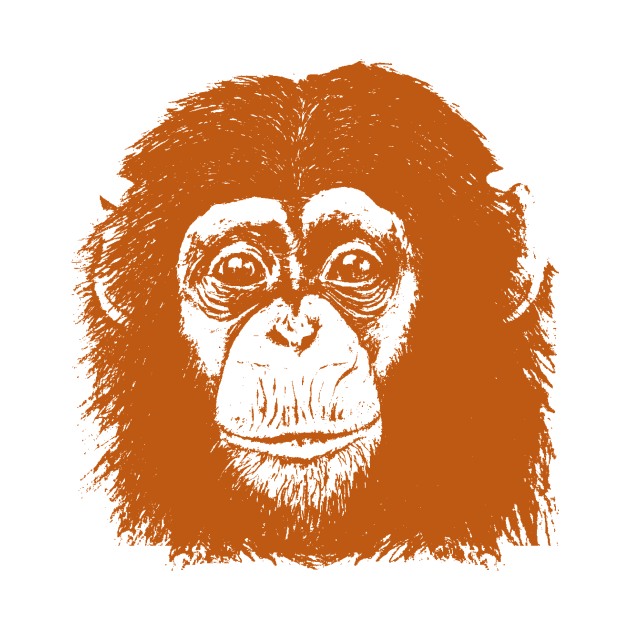 Orange Chimp face by ToddPierce