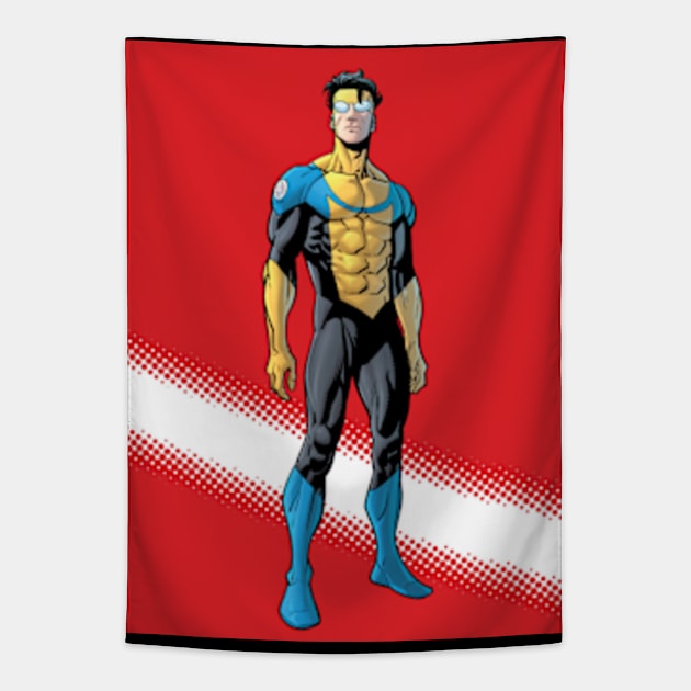 invincible poster Tapestry by super villain