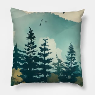 Foggy Forest Pillow