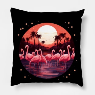 Flamingo Tropical , Love Flamingos Pillow