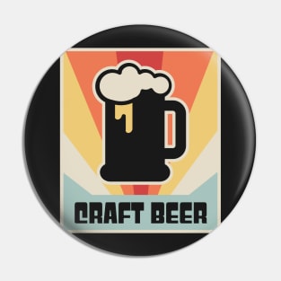 Vintage Craft Beer Poster Pin