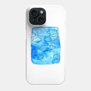 watercolor clouds Phone Case