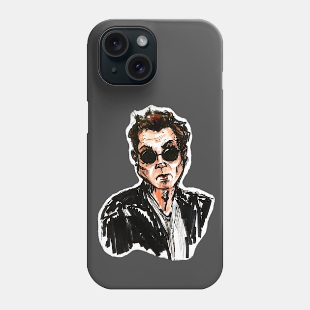 man in round sunglasses Phone Case by barbasantara