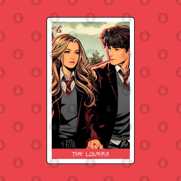 the lovers - house of anubis tarot card by sadieillust