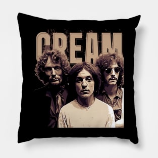 CREAM // brown vintage Pillow