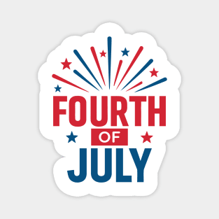 Fourth of July bold fireworks layout Magnet