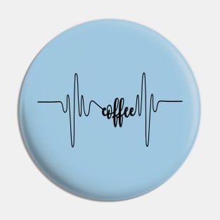 Coffee Heart Monitor T-Shirt Pin