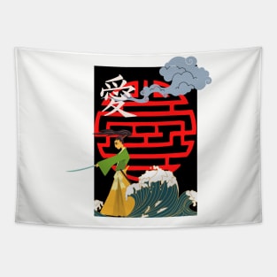 Samurai T-Shirt Tapestry