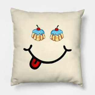 Cupcake & Smile (in the shape of a face) Pillow