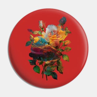 Painted Roses Pin