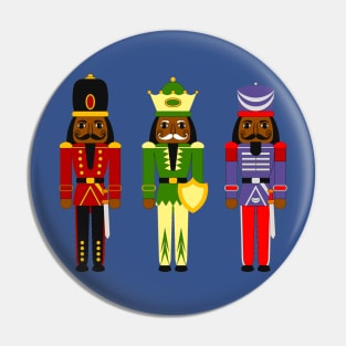 Black Nutcracker Men Christmas Print Pin