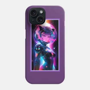 Anime Sci-Fi Cat Girl | Quality Anime Girl Artwork | Manga Girl Anime Art Phone Case