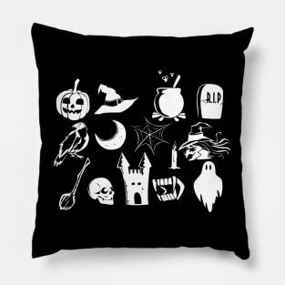 Cute Halloween Pumpkin Ghosts Witches Collection Pillow