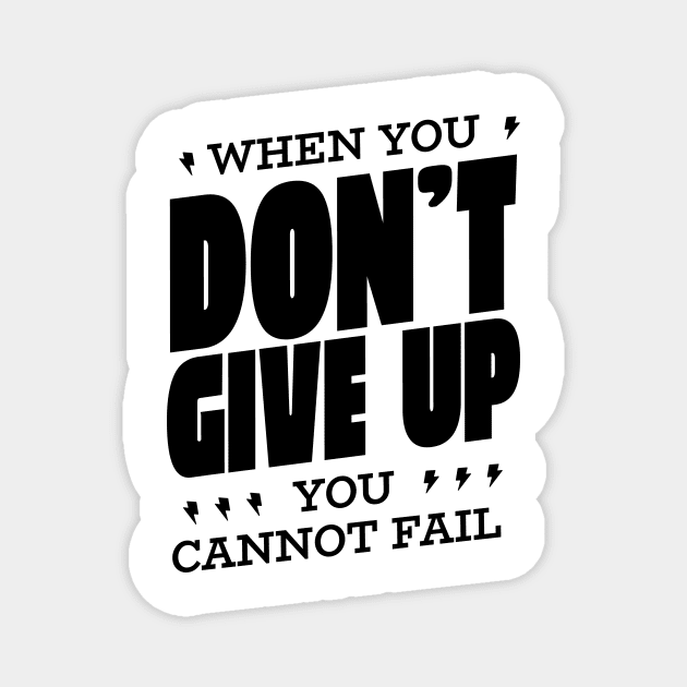 Dont Give Up Magnet by LindenDesigns