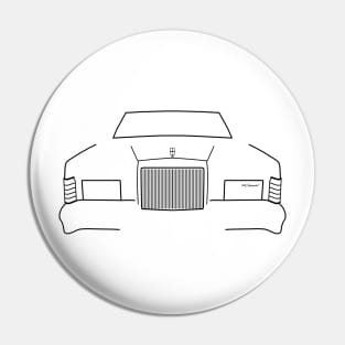 1979 vintage Lincoln Continental outline graphic (black) Pin