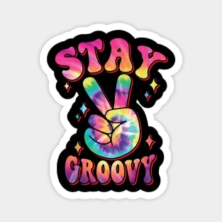 Stay Groovy - Peace Sign Graphic for Women and Men Magnet