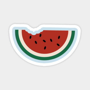 cute summer watermelon slice with a bite Magnet