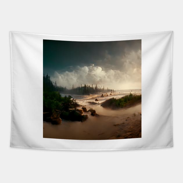 Mystical Beach #3 Tapestry by endage