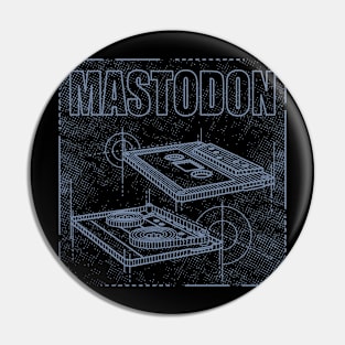 Mastodon Technical Drawing Pin