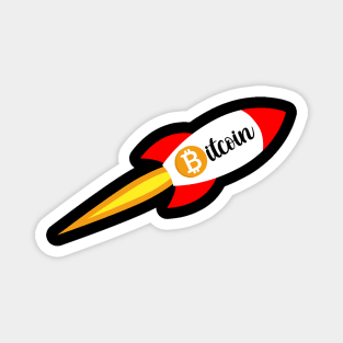 Bitcoin Rocket - Funny Cryptocurrency Investor Crypto Trader Magnet