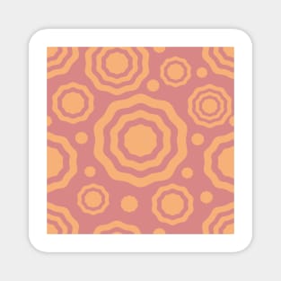 Peach flower circle pattern Magnet