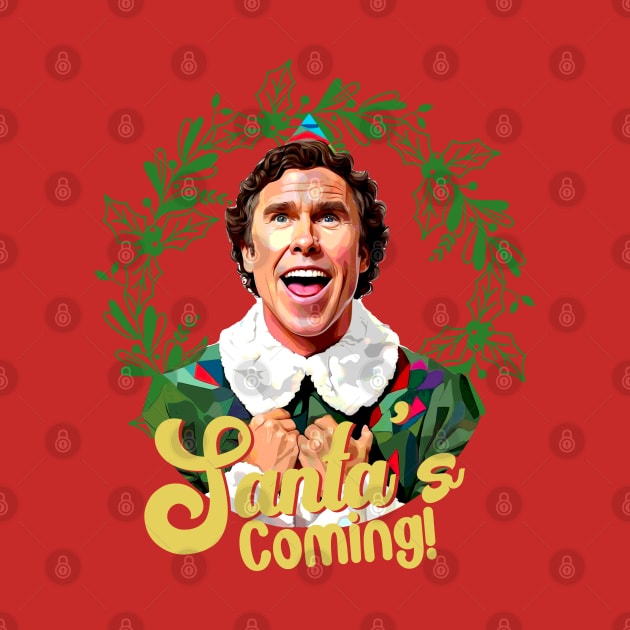 the elf buddy santa's coming by peabo_mr