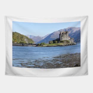 Eilean Donan Castle on a summer afternoon  in the Highlands of Scotland Tapestry