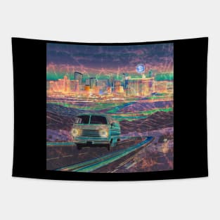 Van life Las Vegas Desert landscape overland hippie grateful dead company phish batik tie dye Tapestry