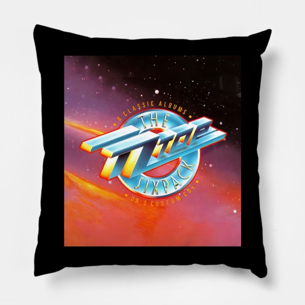 The ZZ top Sixpack Pillow by Ninjuhdelic