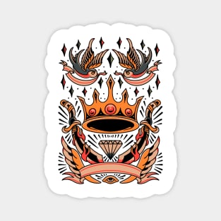 king traditional tattoo flash Magnet