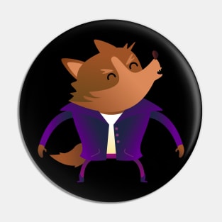 Cute werewolf illustration Pin