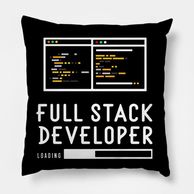 Full Stack Developer Loading Pillow by GrafiqueDynasty